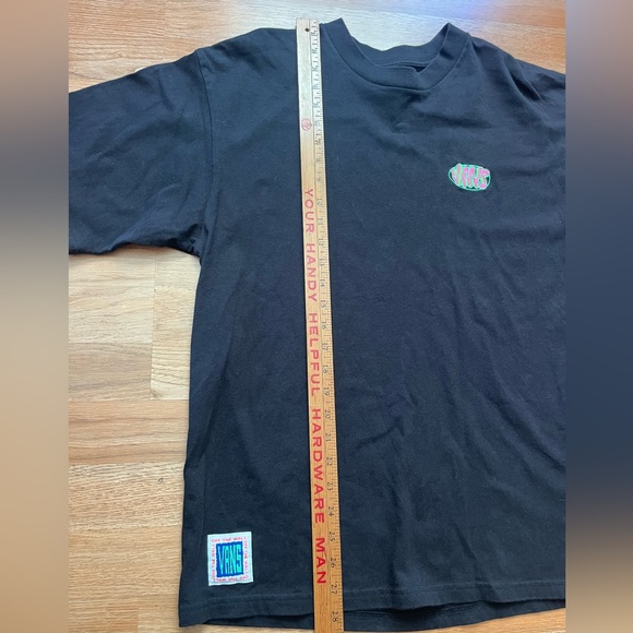 Vans Quick Hit T-shirt RARE black w Neon Embroidery Men’s Medium Loose Fit 80’s - Picture 5 of 6